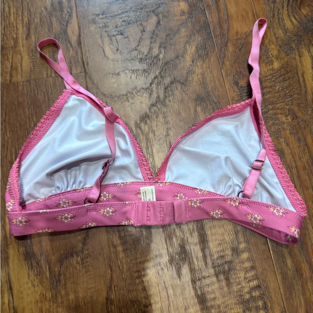 Spell Pink Floral Bikini Top ot Bra top size Large - Picture 3 of 4